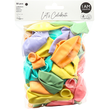 I AM CREATIVE Ballons 27cm 6010.79 pastel 50 pièces