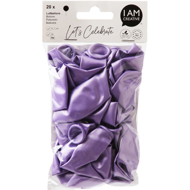 I AM CREATIVE Ballons Metallic Mix 27cm 6010.83 lavende 20 pièces