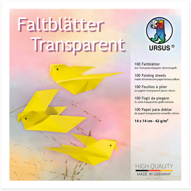 Transparentpapier-Faltblätter - Gelb