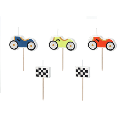 Candeline Di Compleanno Cars, 2-3 Cm, Mix (1 Confezione / 5 Pezzi)