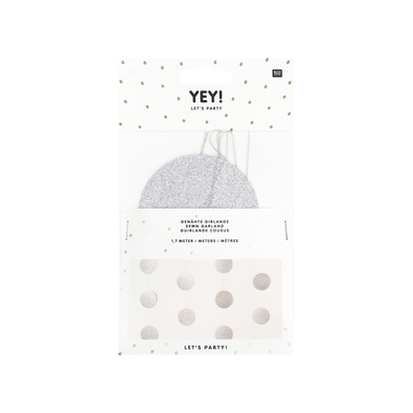 RICO DESIGN Guirlande 1.7m 99001.84.82 Argent scintillant