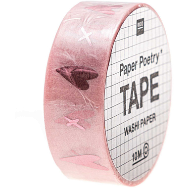 RICO DESIGN Washi Tape Liebe 99001.78.03 rosa 15mmx10m