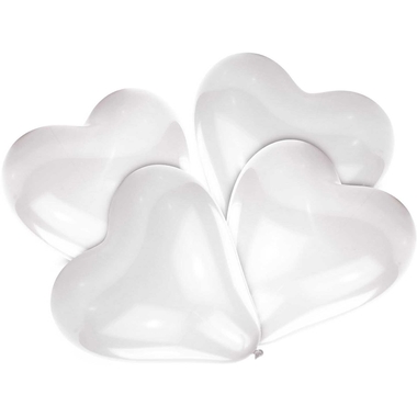 NEUTRAL Latexballons Heart 5 Stk. 9904032 weiss 30.4cm