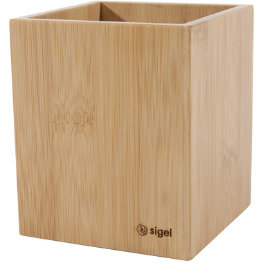 sigel Stifteköcher Eyestyle, aus Bambus, quadratisch