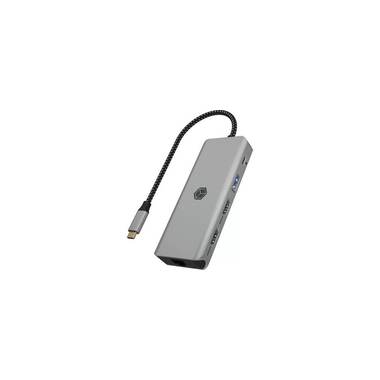 ICY BOX IB-DK4012-CPD, 9 in 1 USB Type-C® Notebook DockingStation, 2x HDMI