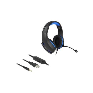 Delock Headset Gaming Over-Ear LED für PC,Notebook,Konsolen Schwarz