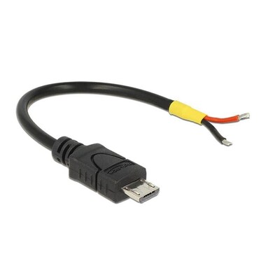 Delock USB-Stromkabel  Micro-USB B - Offen 0.1 m