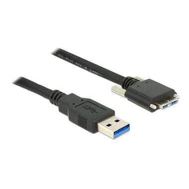 Delock USB 3.0-Kabel verschraubbar USB-A - Micro-USB B 3 m