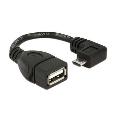 Delock USB-OTG-Kabel  Micro-USB B - USB-A 0.11 m