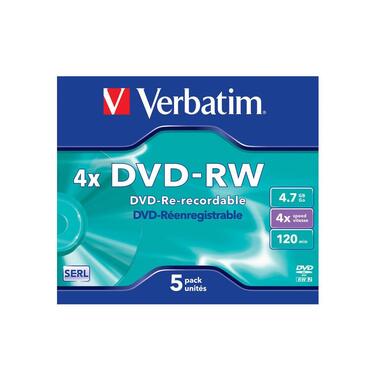 Verbatim DVD-RW 43285 4.7 GB, Jewelcase (5 Stück)