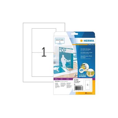 HERMA CD-Einleger 5033 Weiss, 25 Stück