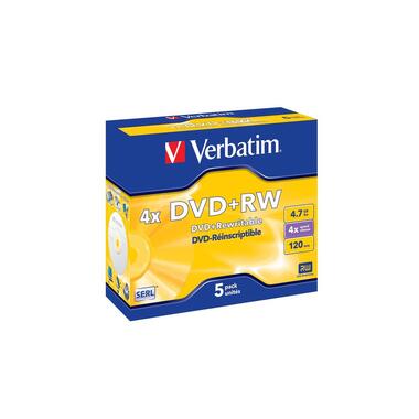 Verbatim DVD+RW 4.7 GB, Jewelcase (5 Stück)
