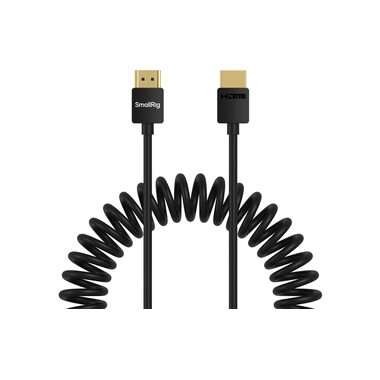 Cable de datos en espiral SmallRig de A a A, compatible con resolución de hasta 4K a 60 Hz para BMPCC 4K 6K para Panasonic S1H/GH5/GH5S para HDMI-4963