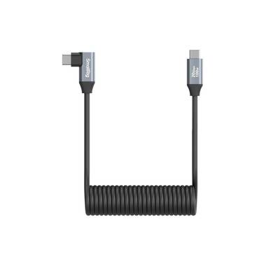 Cable de datos en espiral SmallRig USB-C a USB-C compatible con transferencia de datos de alta velocidad de 20 Gbps y carga rápida PD 100 W para cámara 4793/4792
