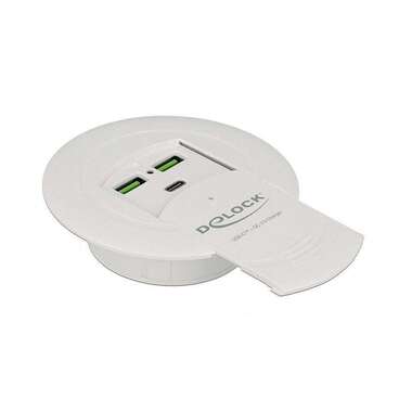 Delock Tisch-Hub 64065 2x USB 3.0 Typ-A Quick Charge