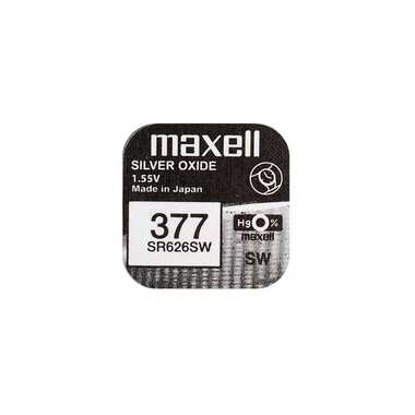 SANCO STORE - MAXELL Pila Boton Oxido De Plata 377 / SR626SW (Caja 10 Pilas)