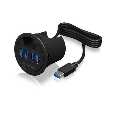 ICY BOX IB-HUB1403 USB 3.2 Gen 1 (3.1 Gen 1) Type-A 5000 Mbit/s Noir