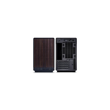 Lian Li PC-Gehäuse A3-mATX Wood Edition Schwarz/Walnuss