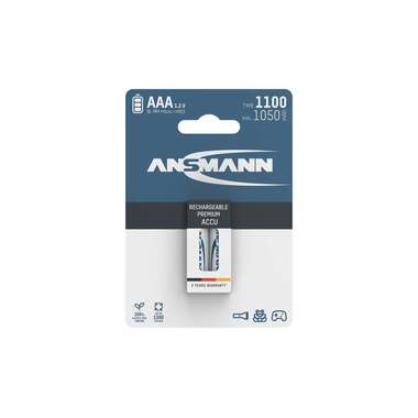 Ansmann Batterie Typ 1100 NiMH AAA 1100 mAh, 2 Pièce/s