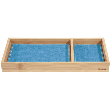 SIGEL Zubehörablage Eyestyle SA206 bambus/hellblau 11x25cm