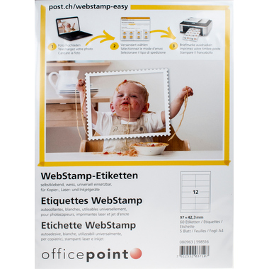 POST WebStamp Etiketten 080963 97 x 42,3 mm