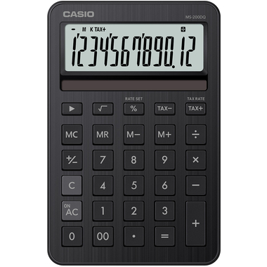 Casio MS-200DQ Desk Calculator - Black, none