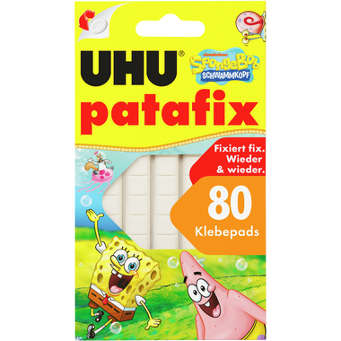 UHU Patafix Klebepads 80 Stück 305710 weiss, Spongebob
