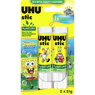 UHU Klebestift ReNature 2x21g 305711 Spongebob