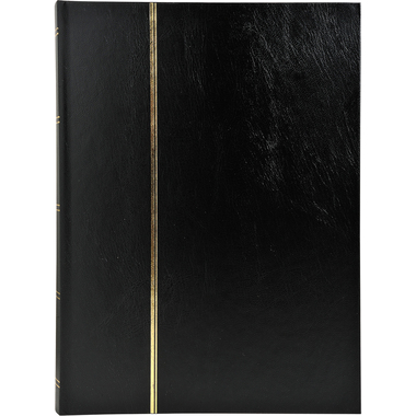 EXACOMPTA Briefmarkenalbum 22.5x30.5cm 26151E Schwarz 48 Seiten