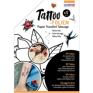 GLOREX Tattoo-Folie A4 61241600 Laser & Inkjet 2 Blatt