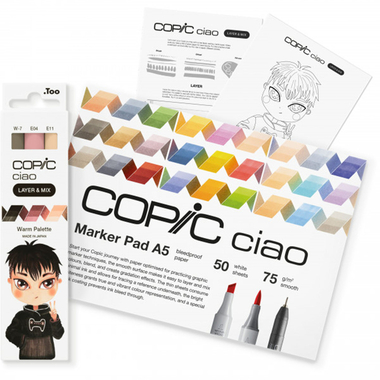 COPIC Marker ciao , LAYER & MIX Manga Starter Set, , Warm