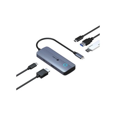 ICY BOX IB-DK4081-SO Cablato USB 3.2 Gen 1 (3.1 Gen 1) Type-C Antracite