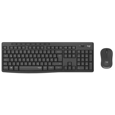 Logitech MK295 Silent keyboard Mouse included Office RF Wireless QWERTZ German Graphite