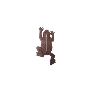Esschert Design Gartenthermometer Gusseisen Braun Frosch-Motiv